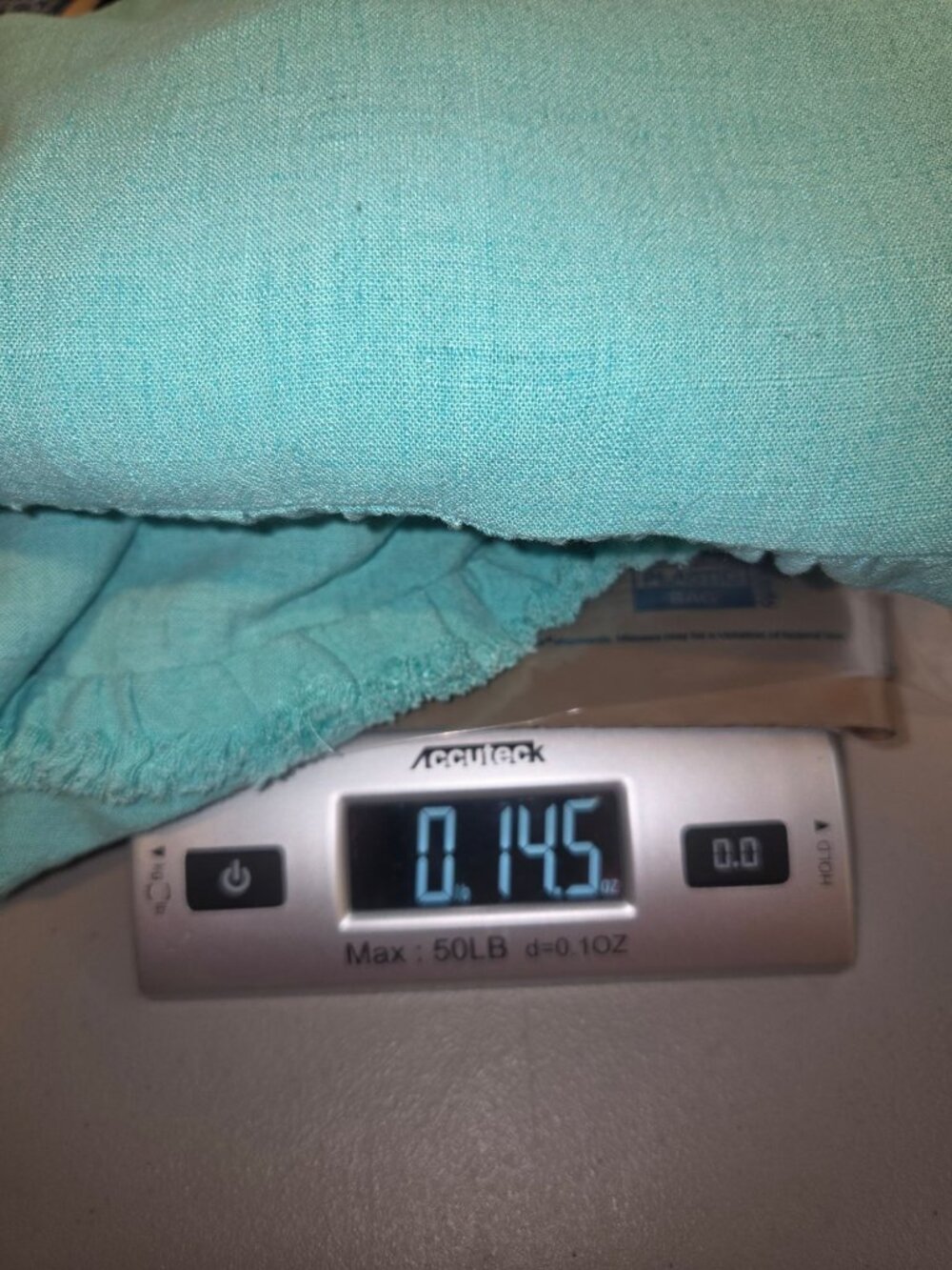 Umgee+ Turquoise Linen-Cotton Midi Dress 3/4 Sleeves Keyhole Neckline Ruffled He - Picture 12 of 12